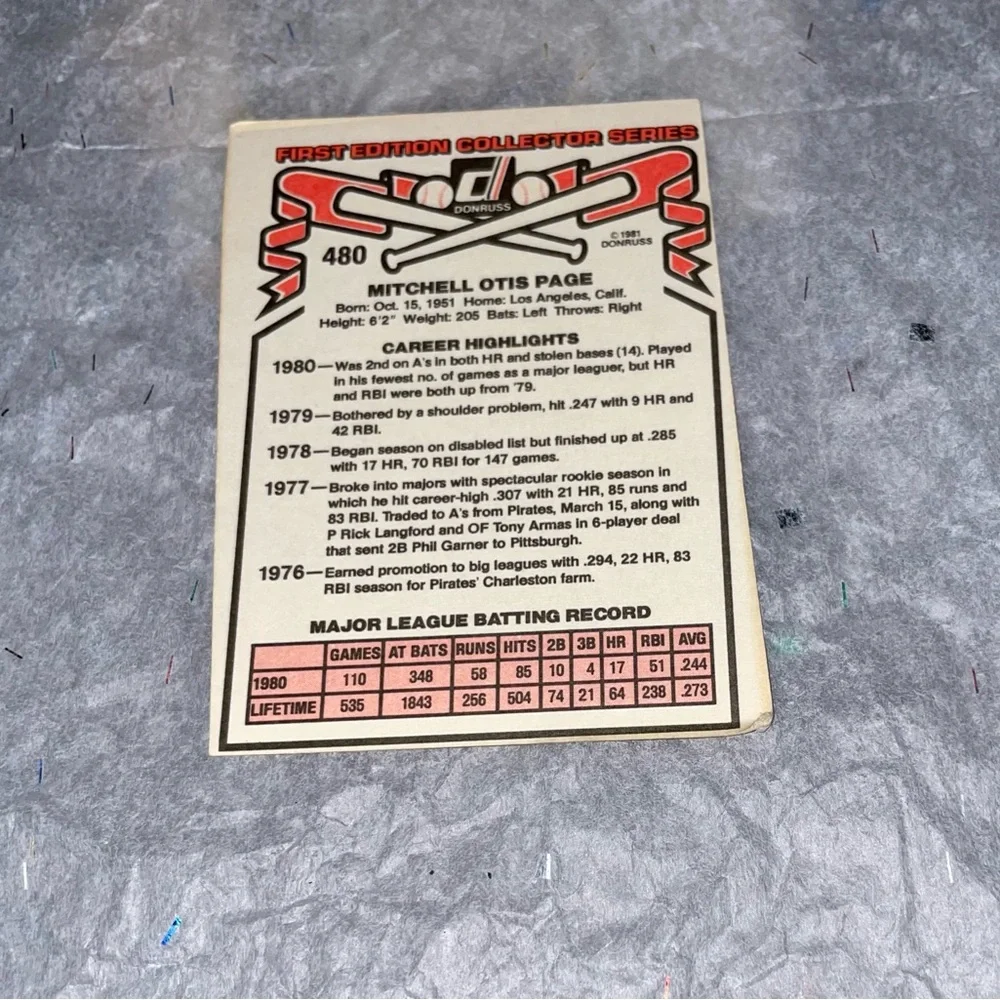 1️⃣9️⃣8️⃣1️⃣🔥DONRUSS VERY RARE PRINTING ERROR BASEBALL ⚾️ CARD💥 - Picture 8 of 8